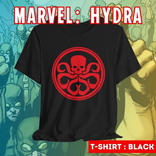 Discover Marvel Comic Book Hydra T-Shirt Colour | Marvel Comics | Comic Book Fan Shirt | MCU Fan Shirt | Hydra Shirt | Unisex - Men & Women's Tee
