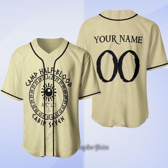 Camp Half-Blood Jersey, Percy Jackson Baseball Shirt, Greek Mythology Tee, Demigod Cosplay Costume, Custom Name Baseball Top
