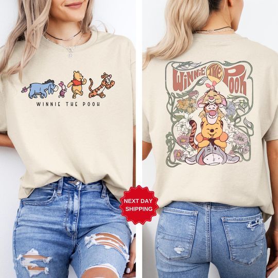 Retro Winnie The Pooh Shirt, Pooh And Friends Tshirt, Disney Pooh Shirt, Pooh T-Shirt, Pooh Bear And Co Tee, Winnie The Pooh, Disney Shirt