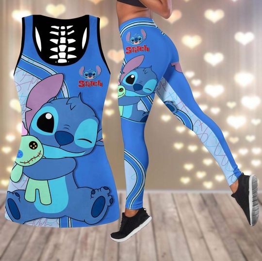 Discover Stitch Disney Hollow Tank Top Legging Sets | Women's Day Gift