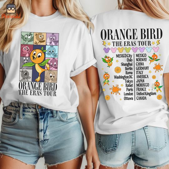 Orange Bird Eras Tour Shirt, Orange Bird Epcot Shirt, Epcot Flower And Garden Festival Shirt,Disneyland Vacation 2025,Epcot World Tour Shirt