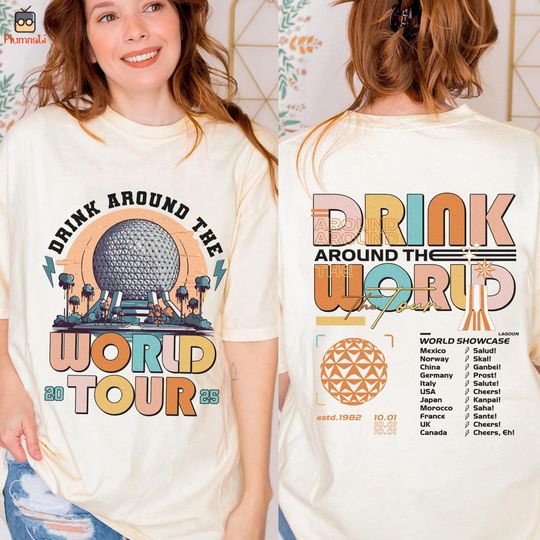 Discover Disneyland Epcot Drink Around The World Shirt, Epcot World Tour Shirt, Epcot World Traveler Food and Wine Festival Shirt, Family Trip Shirt