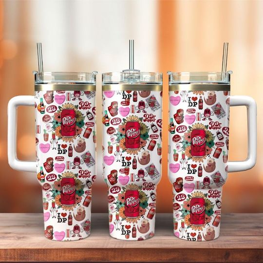 Soft Drink Stainless Tumbler, Soda Lovers Coffee Cup, Diet Soda 40oz Tumbler, Beverage Steel Tumbler, I Love Dr Pepper Tumbler Cup