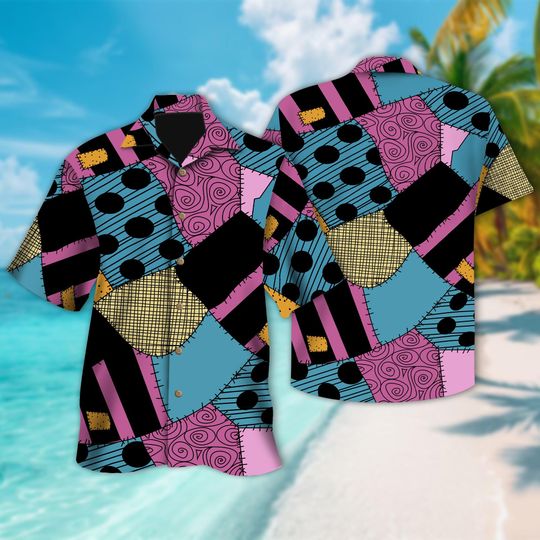 Discover Disney The Nightmare Before Christmas Hawaiian Shirt, Halloween Sally Doll Disneyland Trip, Halloween Cosplay Costume Button Up Shirt
