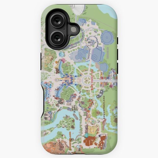 Discover Magical Kingdom Park Map iPhone Case