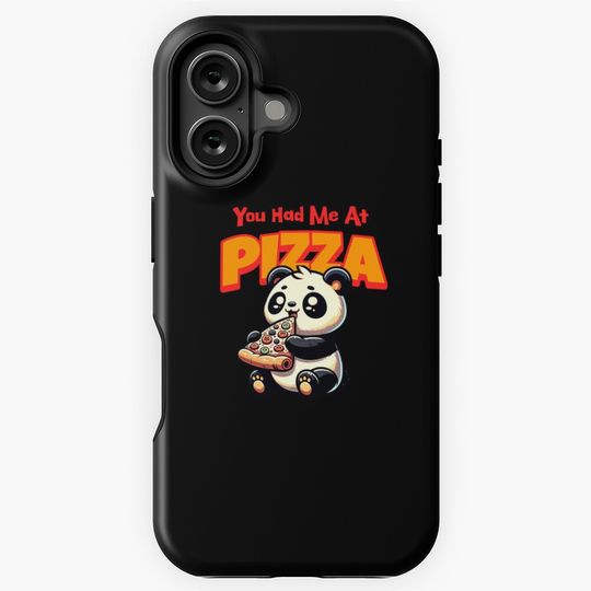 You Had Me At Pizza Cute Panda Eating Funny Graphic iPhone Case