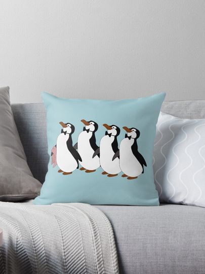 Discover Jolly Penguins Pillow
