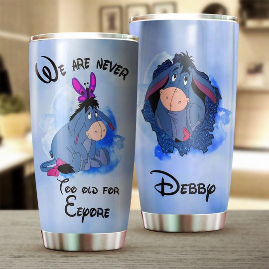 Eeyore Tumbler, Personalized Eeyore Coffee Tumbler, Winnie The Pooh Tumbler