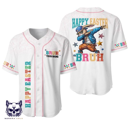 Discover Happy Easter Bruh Custom Jersey Shirt, Easter Bruh Custom Jersey, Easter Jersey Shirt