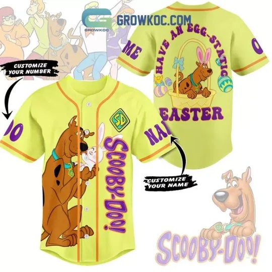 Scooby Doo Shaggy Cartoon Movie Happy Easter Day Baseball Jersey