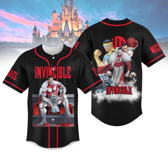 Invincible vs Omni Man Baseball Jersey, Invincible Mark Superhero Shirt, Comic Book Bootleg Fan Gift, Invincible TV Show Jersey For Kid