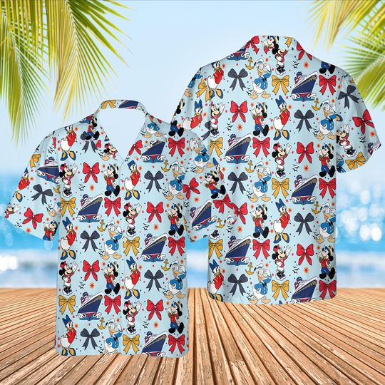 Disney Cruise Hawaiian Shirt, Mickey Cruise Shirt, Mickey And Friends Shirt, Mickey Pirate Shirt, Stitch Pirates