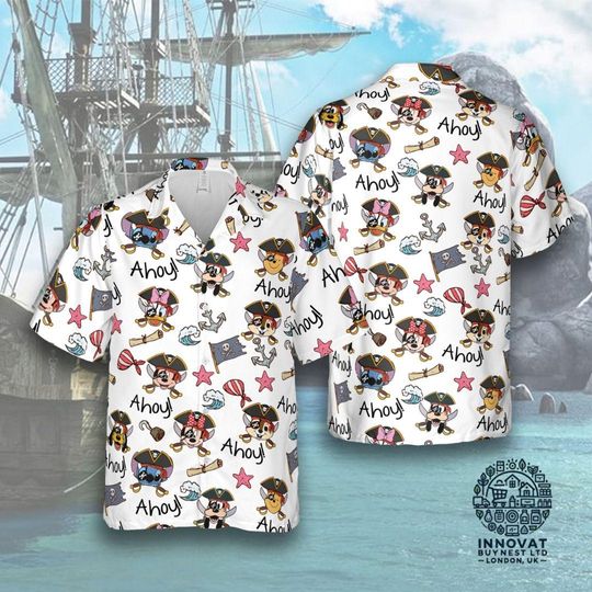 Discover Mickey and Friends Pirates Shirt, Disney Pirate Hawaiian Shirt, Pirates Of Caribbean Shirt, Pirates Life Shirt, Disney Cruise Line Tee