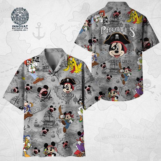 Discover Personalized Disney Cruise Hawaiian Shirt, Mickey Cruise Shirt, Pirates of The Caribbean, Mickey And Friends Shirt, Mickey Pirate Life Shirt