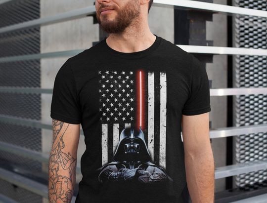 Star Wars Flag Tee - Darth Vader Dad Shirt, Humor Father's Day Gift, Father's Day gift, Galaxy's Edge Shirt, Force Awakens, Jedi, lightsaber