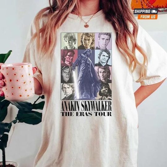 Discover Anakin Skywalker Eras Tour Shirt, Retro Darth Vader Star Wars Tee, Actor Homage Unisex Shirt, Anakin Skywalker Fan Gift