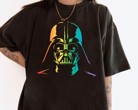 Star Wars Darth Vader Pride T-Shirt, Darth Vader Shirt, Star Wars Fan, Disneyland Vacation Shirt, Disney Matching Birthday Gifts for Kids