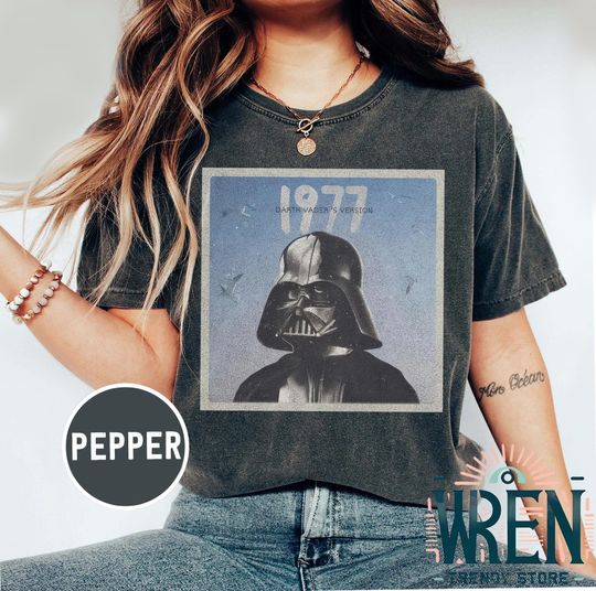 Vintage Star Wars Darth Vader's Version 1977, Star Wars Face Tee, Galaxy's Edge Shirt, Family Vacation Gift, Star Wars Galactic Tour Poster