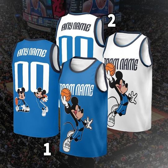 Personalized Dallas Mickey Mouse Basketball Jersey, Jersey For Men With Your Team Name, Fan Basketball Jersey
