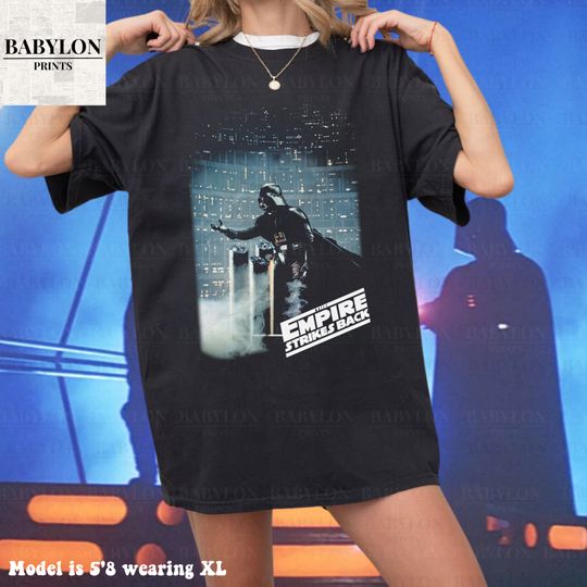 Discover Vintage Darth Vader Empire Strikes Back Shirt Star Wars Movie Poster Shirt Darth Vader Tee Disney Sweatshirt Star Wars Gift Anakin Skywalker