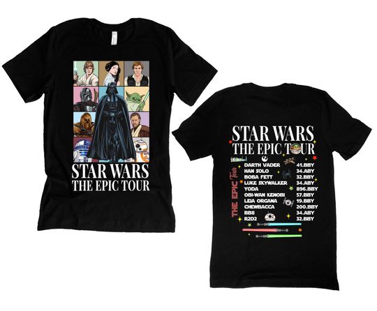 Discover Star Wars The Epic Tour Shirt, Star Wars Shirt, WDW T-Shirt, Disney Star Wars T-Shirt, Epic Disney Tee, Darth Vader Tee, Star Wars Gift