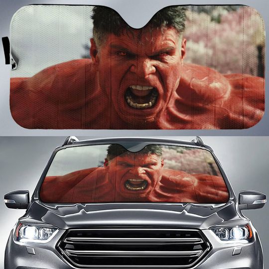 Captain America Brave New World Red Hulk Car Sunshade, Red Hulk Car Windshield, Captain America 4, Superhero Avengers Auto Accessories