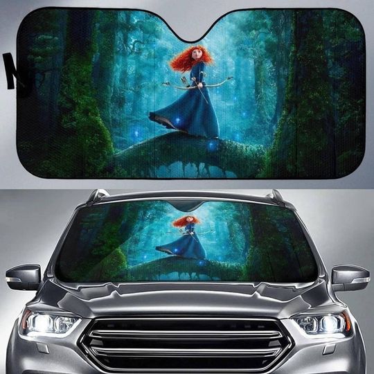 Merida Princess Brave Movies Auto Sun Shade, Disneyland Merida Car Windshield, Disneyworld Princess Car Protector, Gift For Mom