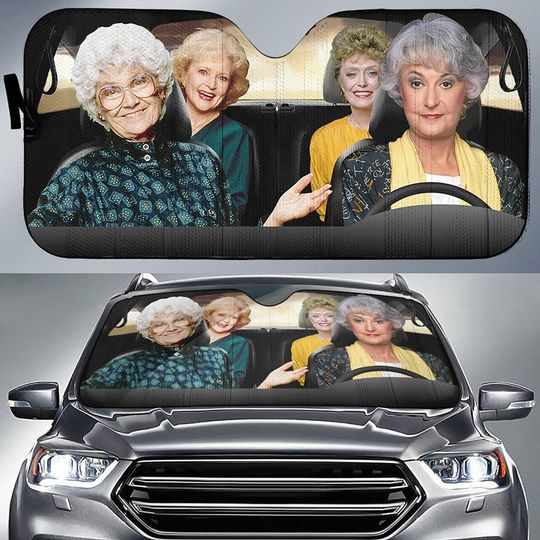 The Stay Golden Auto Sun Shade, Blanche Devereaux Dorothy Zbornak Rose Nylund Sophia Petrillo Driving Car Sun Shade Car Windshield