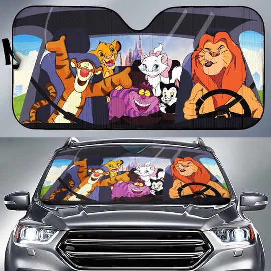 Lion King Car Sunshade Tigger Cheshire Cat The Aristocats Car Sunshade Cat Car Sunshade Car Windshield Car Accessories