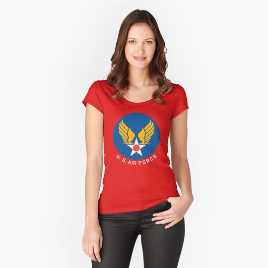 Discover Carol Danvers US Air Force Fitted Scoop T-Shirt