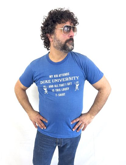 Discover Vintage 1980s 80s Duke University Fun Blue Devils Tshirt VTG Tee Shirt