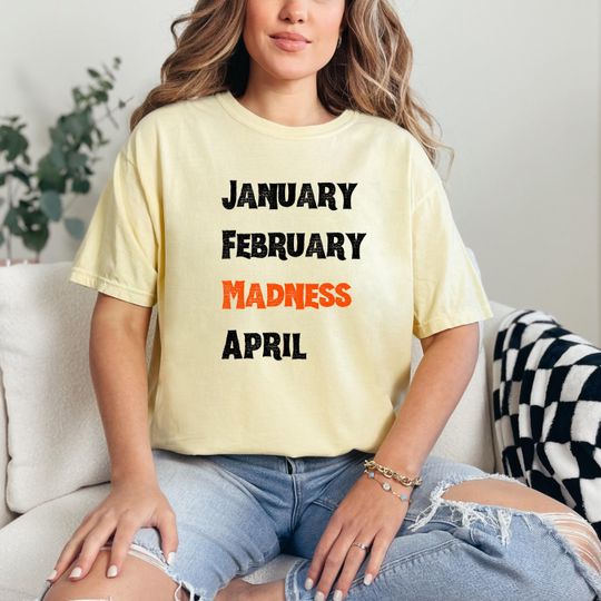 Discover January February Madness Aprilvintage,Madness Basketball T-Shirt