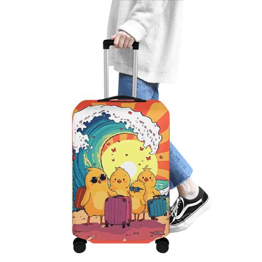 Discover Cute Family Vacation Themed Luggage Suitcase Stretch Cover