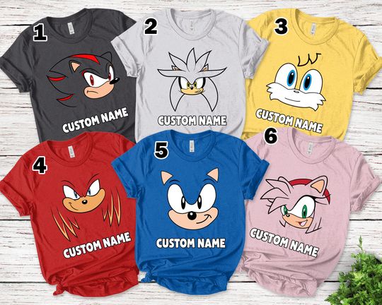 Sonic The Hedgehog Shirt, Sonic Group Matching Shirt, Sonic Family Party Shirt, Sonic Birthday Shirt, Sonic Group Matching Shirt