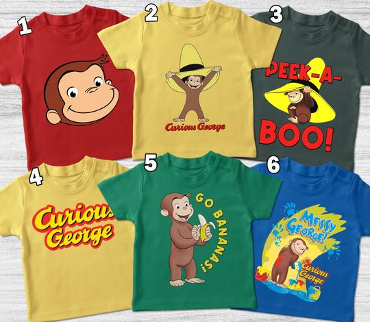 Curious George Birthday Shirt/Family Birthday Matching Shirt/Curious George Birthday Party Shirt/Custom Birthday Matching Shirt