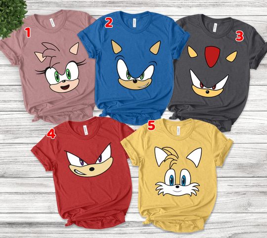 Sonic the Hedgehog Shirt/Sonic Group Matching Shirt/Sonic Family Party Shirt/Sonic Birthday Shirt/Sonic Group Matching Shirt