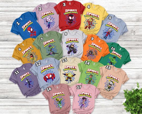 Spidey And His Amazing Friends Shirt/Spidey Family Shirt/Spidey and His Amazing Friends Birthday Tee/Personalized Matching Shirt