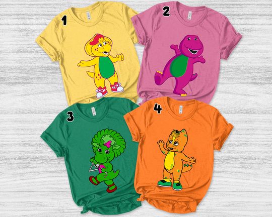 Discover Barney And Friends Group Matching Shirt, Barney Customized Shirt, Xmas Holiday Shirt, Birthday Party Shirt