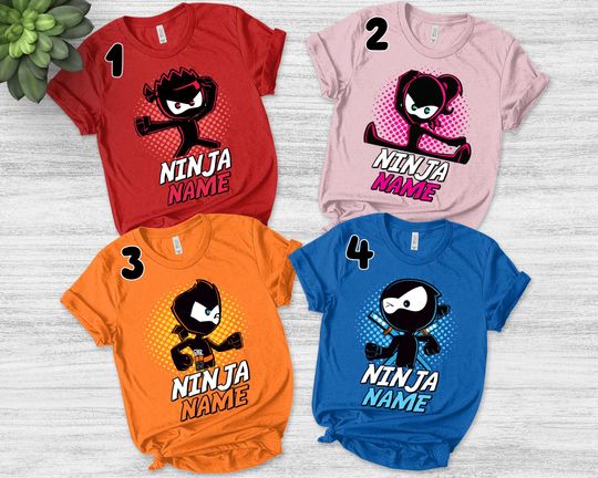 Discover Ninja Kidz Birthday Shirt/Ninja Family Birthday Shirts/Personalized Ninja Matching Family Shirt/Custom Ninja Birthday Family Shirt