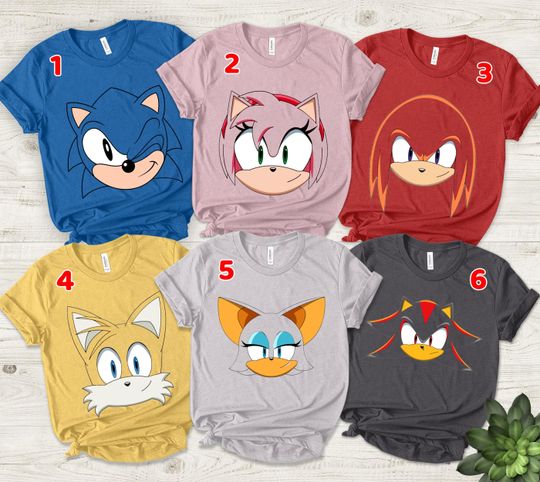 Sonic the Hedgehog Shirt/Sonic Group Matching Shirt/Sonic Family Party Shirt/Sonic Birthday Shirt/Sonic Group Matching Shirt