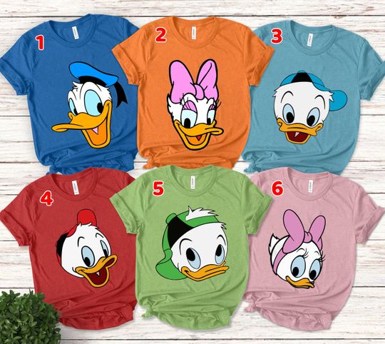 Donald Duck, Daisy Duck, Dewey, Louie, Huey Shirts, Disney Trip Donald And Daisy Shirts, Disney Trip Family Shirt, Halloween Shirt