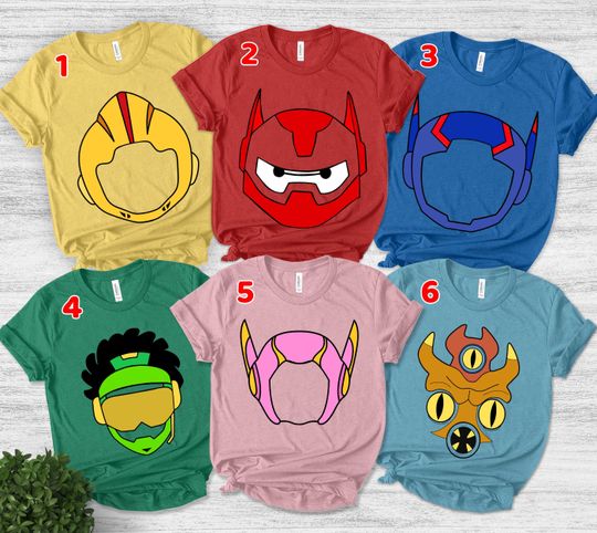 Big Hero 6 Shirt, Big Hero 6 Costume Halloween Shirt, Hiro Hamada Baymax Shirt, Baymax Costume Halloween Party Shirt