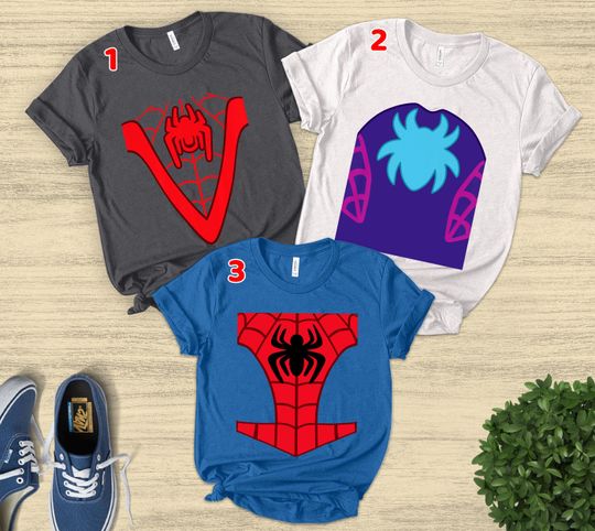 Spidey and His Amazing Friends Costume Halloween Shirt | Spider Man Costume Shirt | Miles Morales Ghost Spider Halloween Shirt