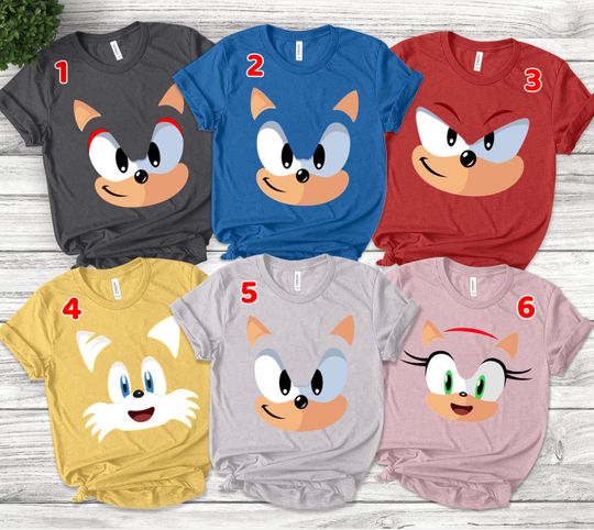 Sonic the Hedgehog Shirt/Sonic Group Matching Shirt/Sonic Family Party Shirt/Sonic Birthday Shirt/Sonic Group Matching Shirt