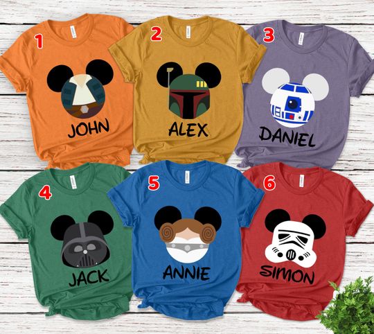 Discover Custom Star Wars Family Shirt, Star Wars Family Shirt, Disney Star Wars Shirt, Star Wars Matching Shirt, Disney Star Wars