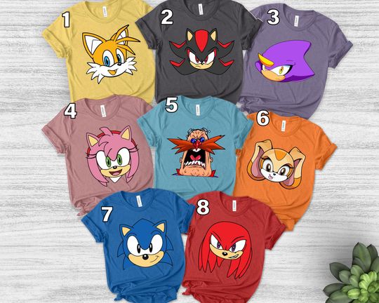 Sonic The Hedgehog Shirt, Sonic Group Matching Shirt, Sonic Family Party Shirt, Sonic Birthday Shirt, Sonic Group Matching Shirt