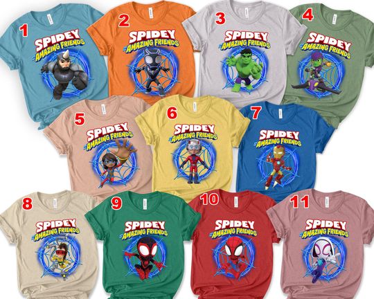 Spidey And His Amazing Friends Shirt, Spidey Family Shirt, Spidey His Amazing Friends Birthday Shirt, Personalized Birthday Party
