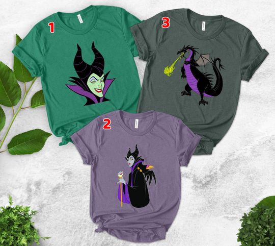Disney Maleficent Villiant Shirt, Maleficent Shirt, Minnie Mouse Ears, Magic Kingdom Shirt, Watercolor Shirt, Disney Character Shirt