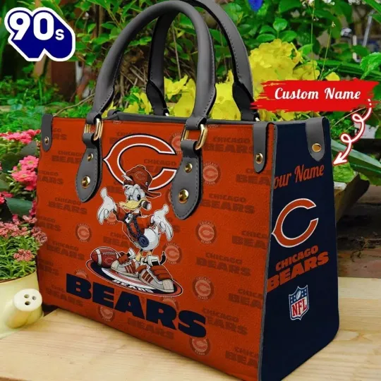 Discover Personalized Chicago Football Team Bearss Leather Handbag Gift