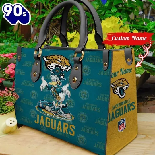 Discover Personalized Jacksonville Football Team Jaguarss Leather Handbag Gift